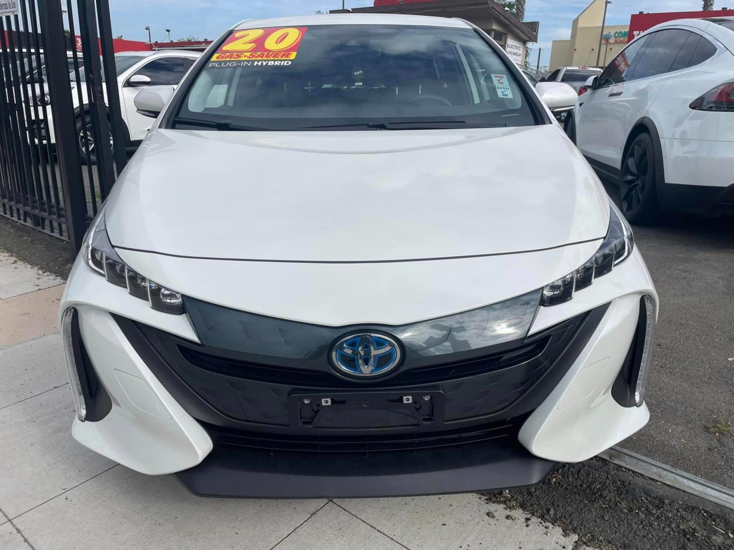 2020 WHITE /BLACK Toyota Prius Prime (JTDKARFP5L3) , located at 744 E Miner Ave, Stockton, CA, 95202, (209) 944-5770, 37.956863, -121.282082 - Photo#2